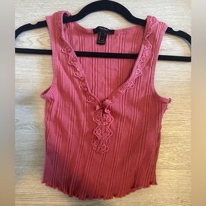 Red cotton tank top size small! Only worn once